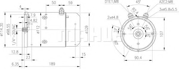 MAHLE ORIGINAL MM 180 Electric Motor